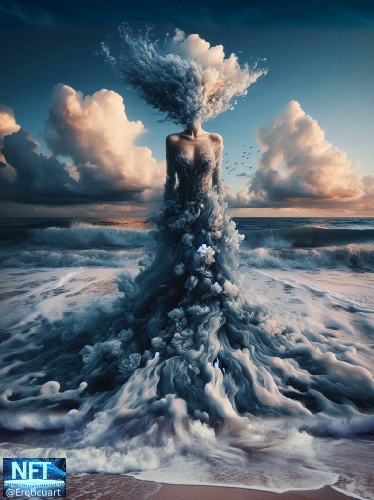 Enigma of the Tides - exclusive Nude Art NFT for sale