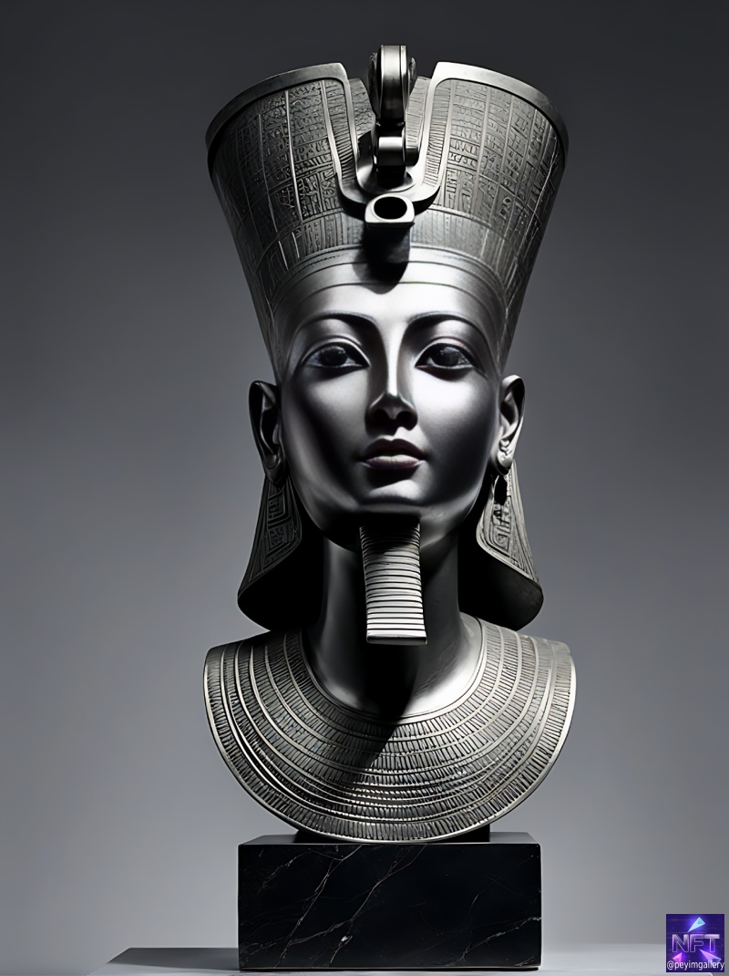 Silver Crown - exclusive 1/1 digital art NFT mystery of ancient Egypt.