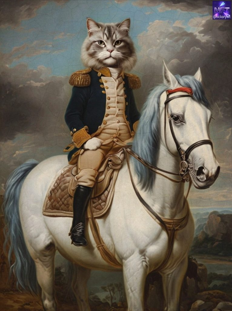 The General’s Purr - exclusive 1/1 vintage inspired Art NFT.
